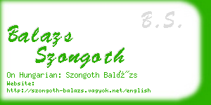 balazs szongoth business card